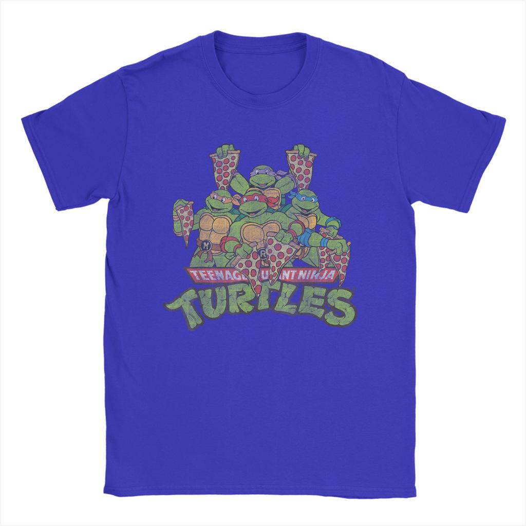 Ninja Turtles Multiple Smiles Slices T Shirt for Men Cotton Cool TShirts Tee Shirt Short Sleeve Clothing 4XL 5XL 6XL