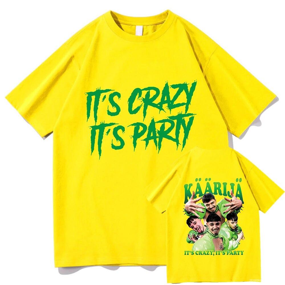 Käärijä It's Crazy It's Party T-Shirts Retro Kaarija Unisex/Damen Grafik-Sweatshirt Vintage Lustiges Sommer-Baumwoll-T-Shirt Unisex-T-Shirt