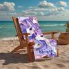 Custom Name Ultra-Soft Beach Towel with Unicorn Theme,Ideal for Pool - Camping, Diving - Perfect Travel Essential, Vibrant Beach Towel.