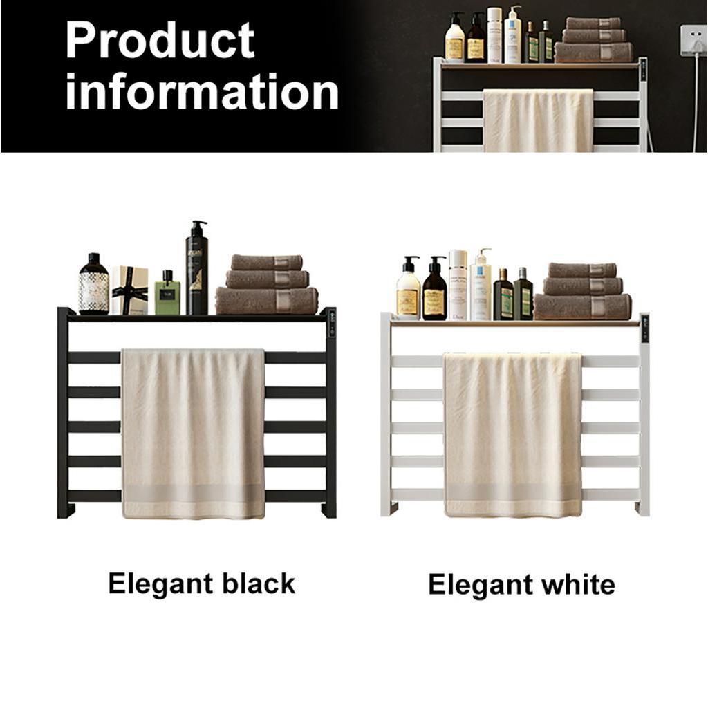 220V / 50Hz Bathroom Fittings Electric Heated Towel Rack Stainless Steel Sterilizing Smart Towel Dryer 70W