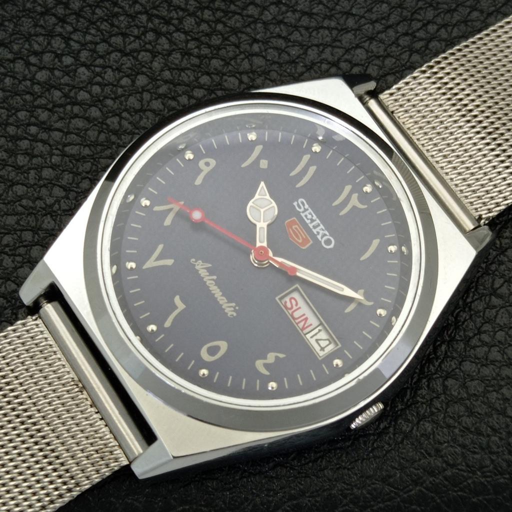JAPAN VINTAGE REFURBISHED SEIKO 5 AUTOMATIC 6309A MENS BLUE DIAL WATCH a441385-5 Sk-a441385