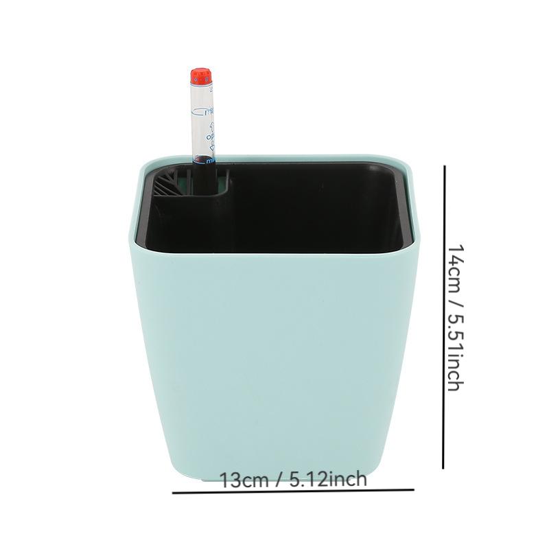 Mini Square Plastic Planter With Self Watering System For Succulents And Small Plants