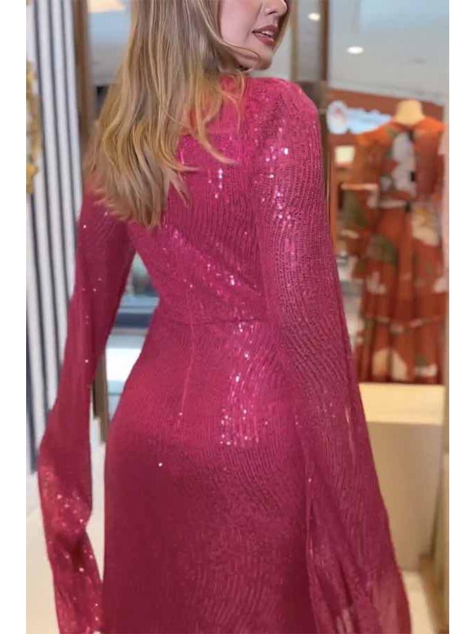 GA23108 European & American Sequin Party Dress - Casual, Loose, Sexy Fit