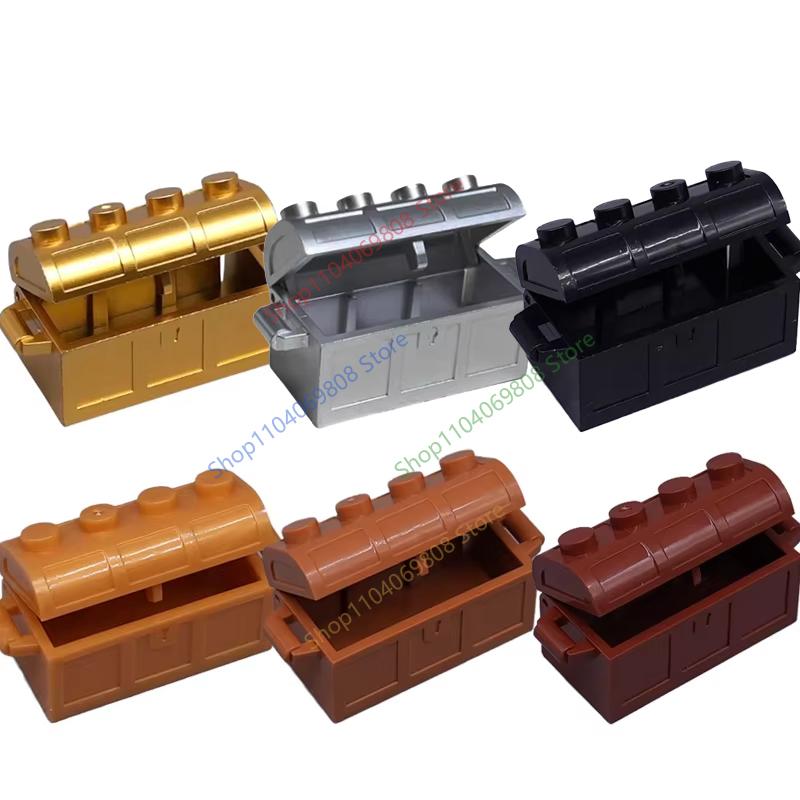 MOC City Treasure Series Set Accessories Building Blocks Gold Ore Silver Crystal Diamond Box Gold Key Dollar Cash Brick Kid Toys