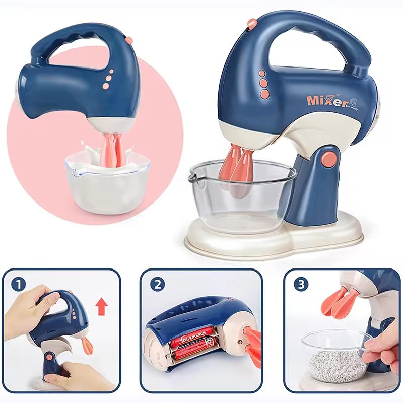 Non-Toxic Mini Household Appliances Kitchen Toys Pretend Play Set With Coffee Maker Blender Mixer And Toaster For Kids Children Gifts