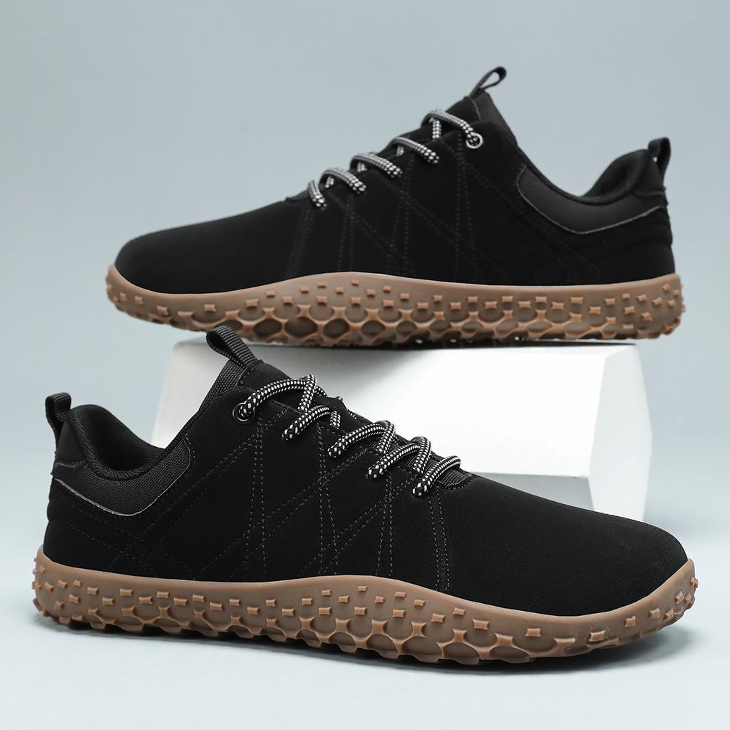 TUINANLE Mid Top Barefoot Shoes Mens Womens Wide Toe Hiking Boots Outdoor Non-Slip Trail-Running Shoes