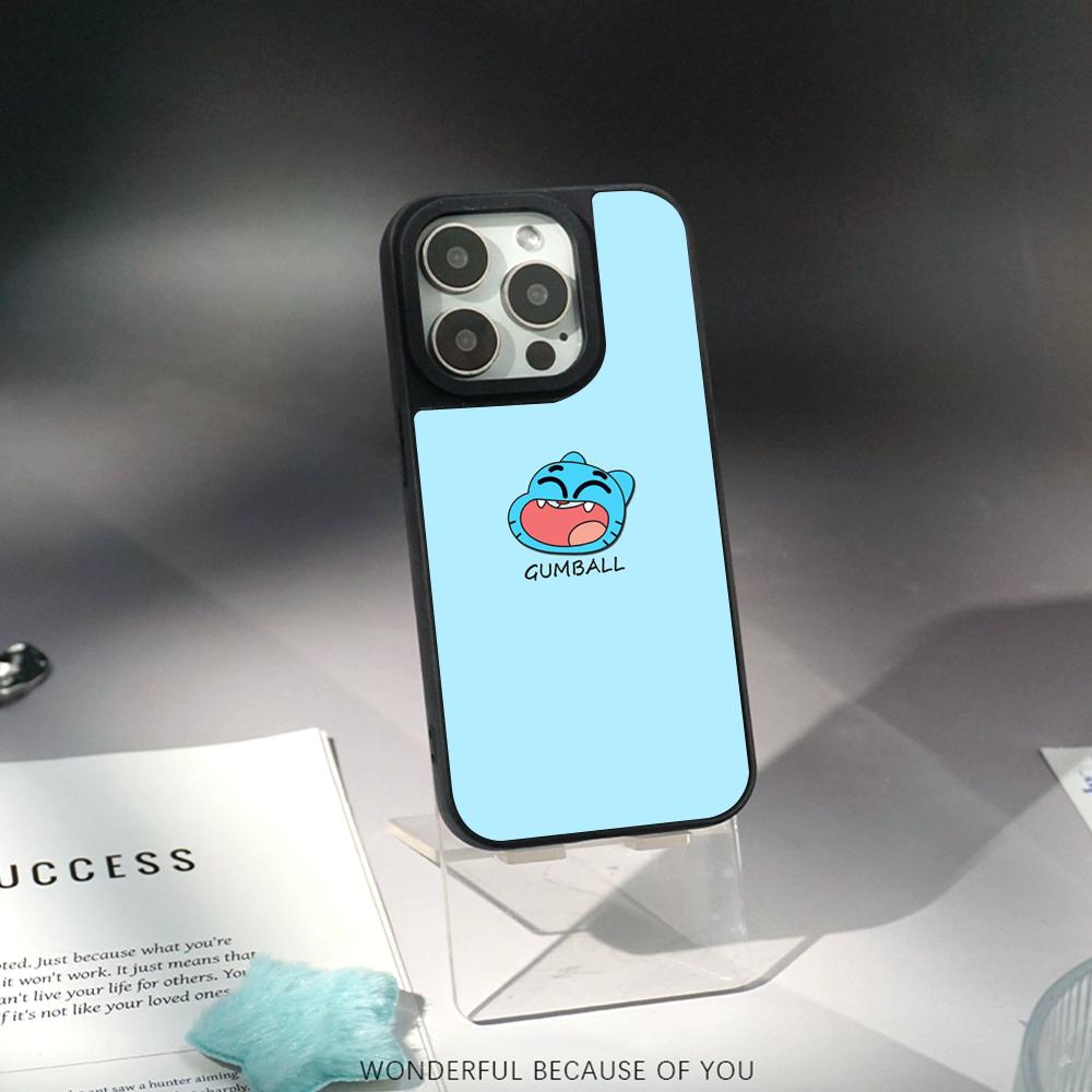 

Cartoon Gumball cute poster design Phone Case for iPhone 17 16 e 15 14 13 12 Pro Max Sheepskin Silver-edged protective case iPhone 11