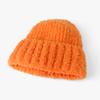 Korean Version of Women's Wool Hat Fashionable and Versatile  Big Head  Ear Protection  Cold Cold Hat  Solid Color Simple Hat