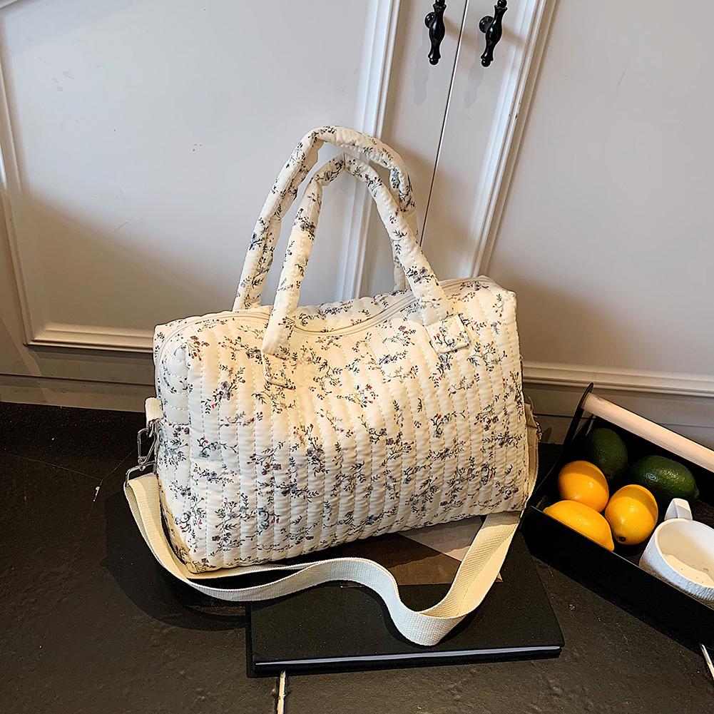 

Women Canvas Trendy Tote Bag Floral Printed Stylish Handbag Adjustable Strap Versatile Laptop Shoulder Bag Work Commute Handbag