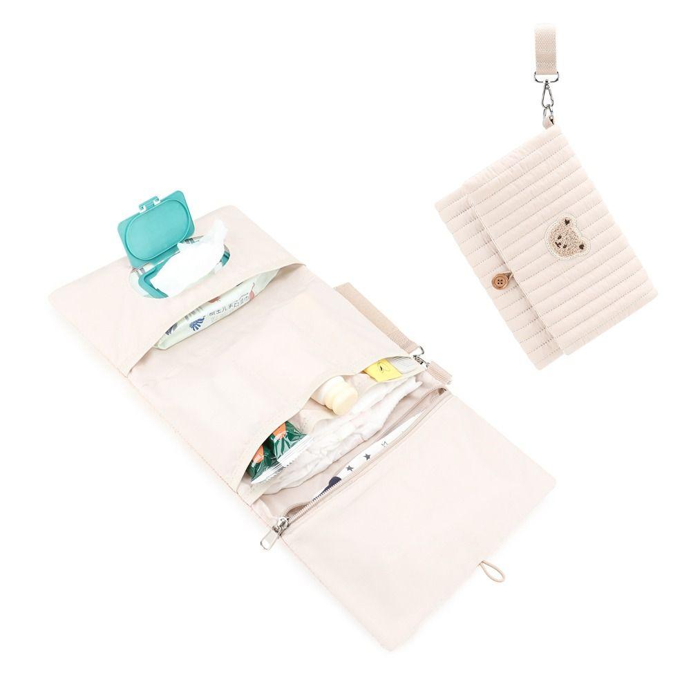 Foldable Baby Diaper Bag Bear Stroller Pouch Cute Diaper Organizer  Travel