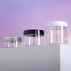 100ml Wide Mouth PET Plastic Travel Bottle & 250ml Transparent Cream Jar with Inner Cover
