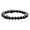 Black Matte Volcanic Stone Bracelet - Men's Jewelry, Ideal Father's Day Gift