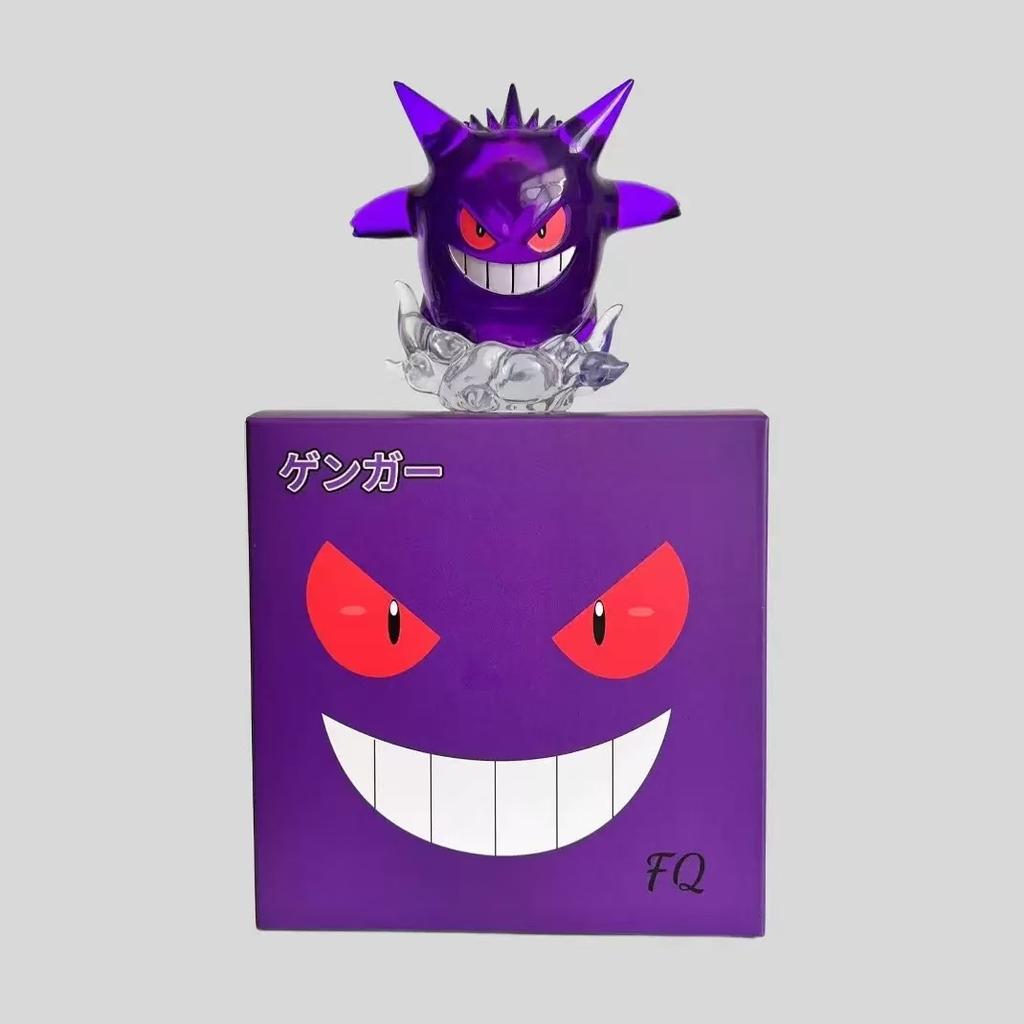 9cm/3.54inch Anime Pokemon Gengar Action Figure Q Version Figure Kawaii Doll Ornament Set Children Birthday Toys Gift