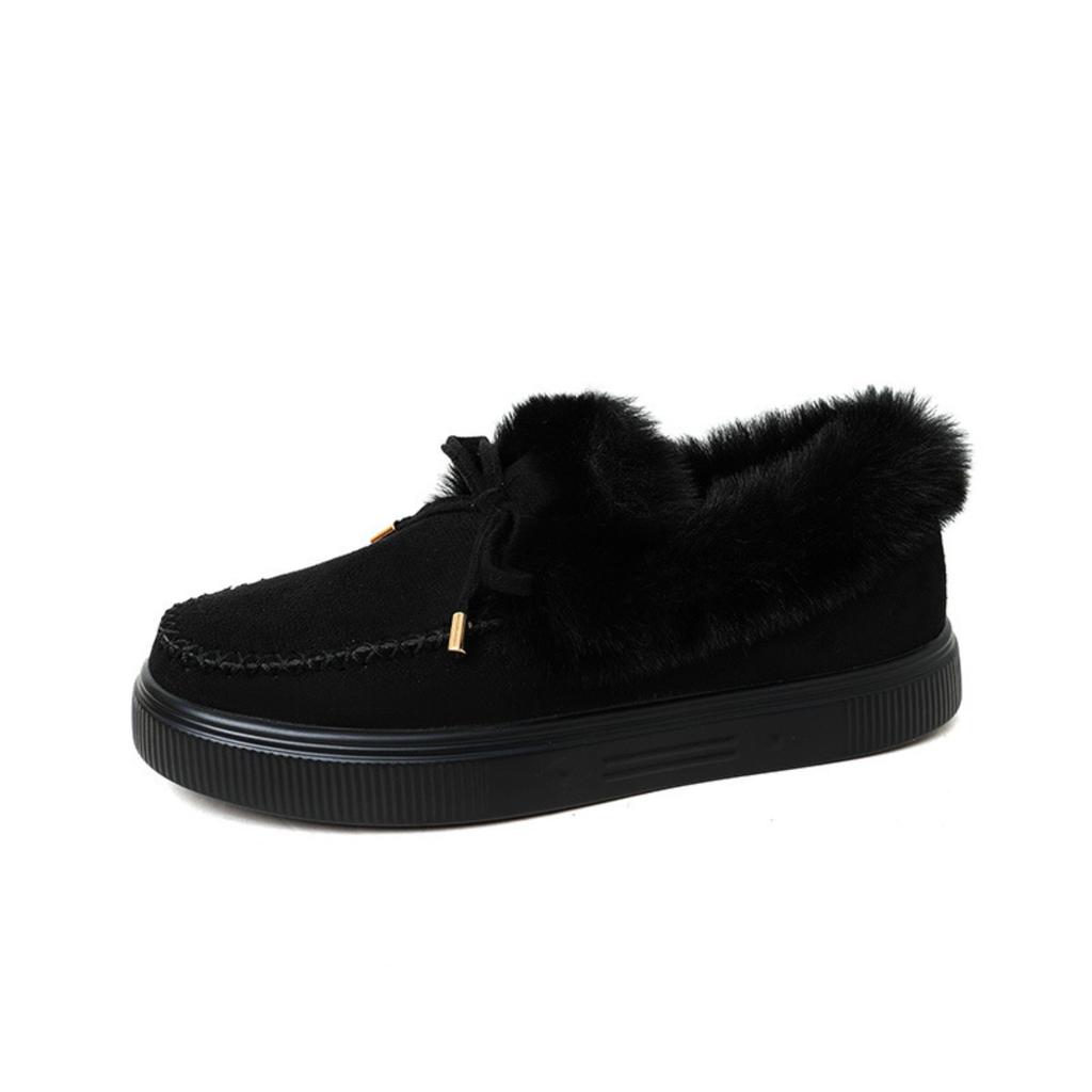 Women's Shoes, Snow Boots, Cotton Shoes, Round Toe Shoes, Thick Soled Shoes, Suede Shoes, Warm Shoes