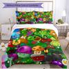 3pcs Duvet Cover Set (1*Duvet Cover + 2*Pillowcase, Without Core), Plants Vs. Zombies Print Soft All‑Season Bedding Set, Home Bedroom Decor Gift