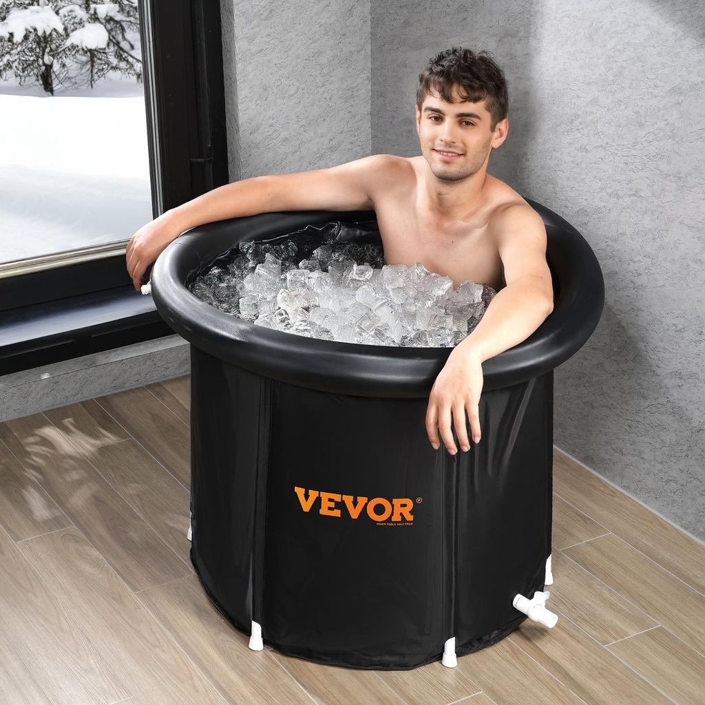 VEVOR Ice Bath Tub, 80 Cm Long Cold Water Therapy Plunge Tub for Athletes, Portable Outdoor Ice Barrel Plunge Pool for Recovery