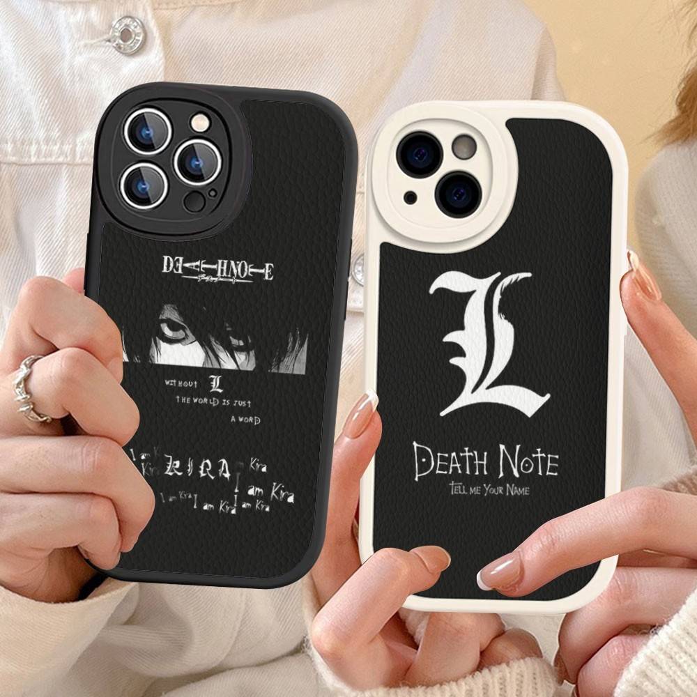 D-Death Note Leather Phone Case For IPhone 16 15 14 17 Pro Max 11 12 Mini Plus Soft Shell