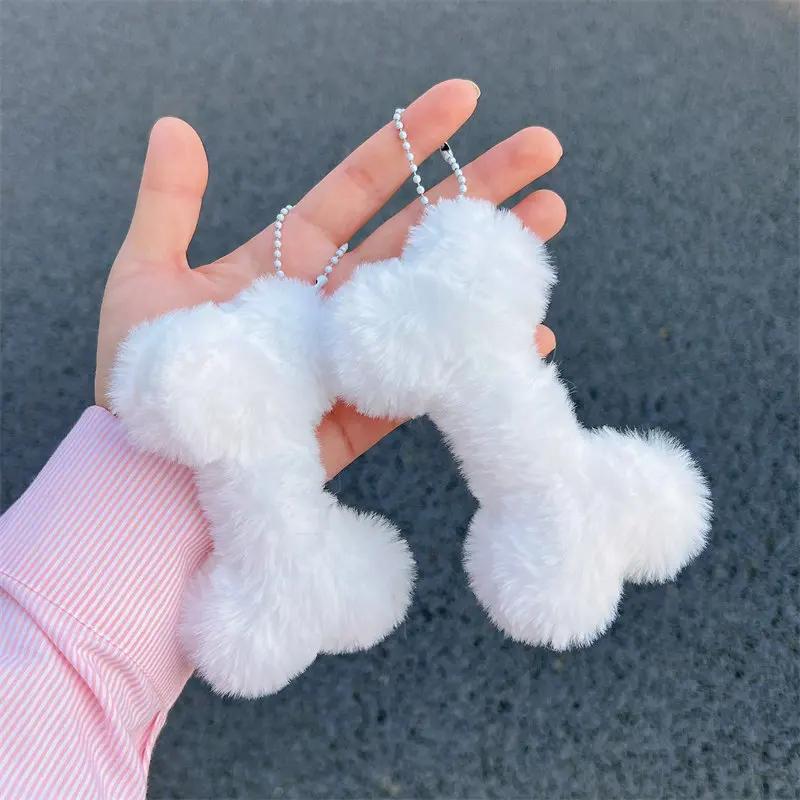 1Pcs Dog Bone Pendant Trendy Cool Cute Creative Doll Student Couple Book Bag Keychain Pendant Pendant
