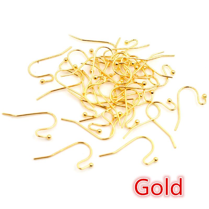 100pcs DIY Earring Hooks Findings 21x16mm Metal DIY Jewelry Making Accessories Brass Hook Earwire Earrings