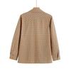 Spring/Autumn Plaid Loose Long-Sleeve Shirt for Women Aged 50-60