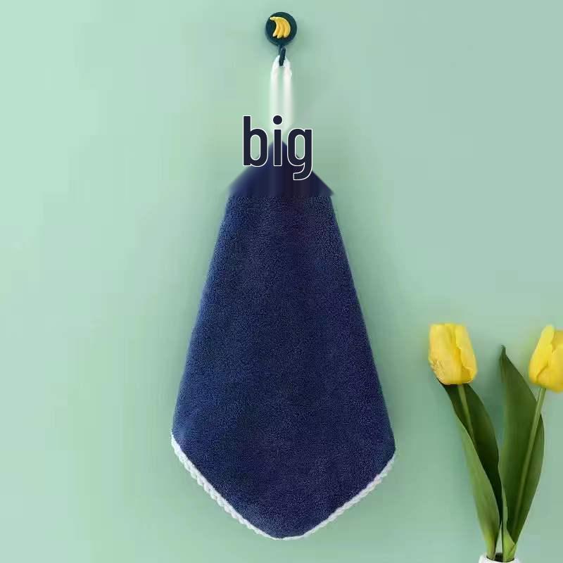 Cartoon Hangable Thickened Coral Fleece Hand Towel - Absorbent, Non-Linting Souvenir