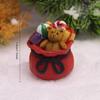 1pc Christmas Snowman Bear Gift Bag Santa Claus Miniature Landscape Garden Resin Ornament
