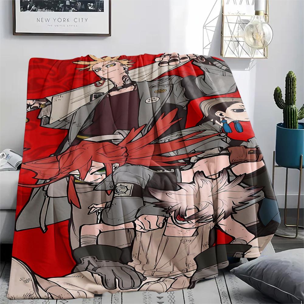 1 szt. Koc flanelowy z nadrukiem Gachiakuta, Wysokiej jakości, Na wszystkie pory roku, Wystrój domu, Ciepło i komfort, Idealny na prezenty świąteczne