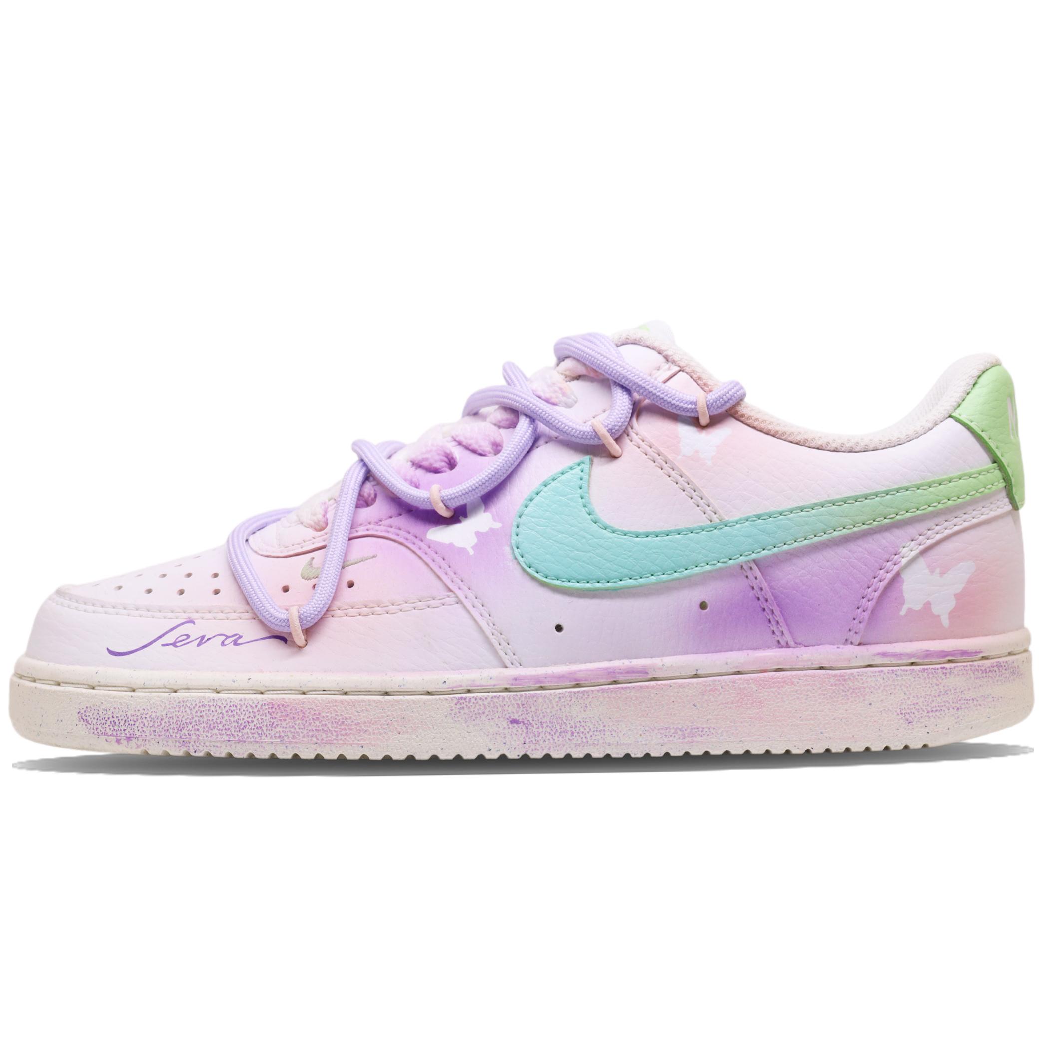 

Nike Court Vision Low Leather Low top Skateboard Shoes Women s Purple FV9952-104(TeamF-) 35.5