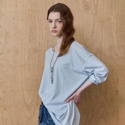 Back Open STrap TwisT Loose T shirT ze04qT011na