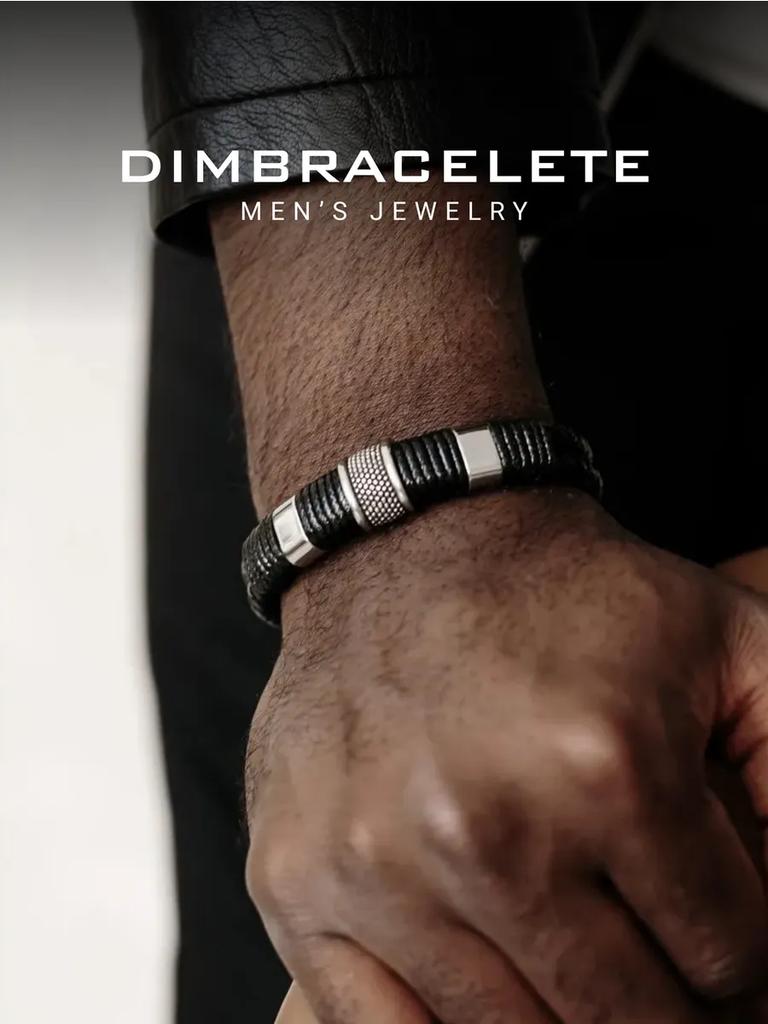 A men's leather bracelet suitable for everyday wear and gift giving