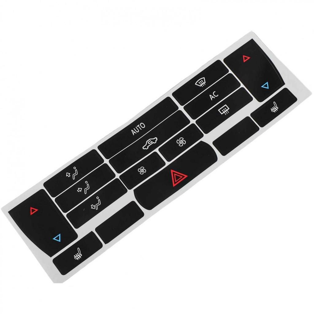 Black Overlay Climate Control Decals High Grade Material