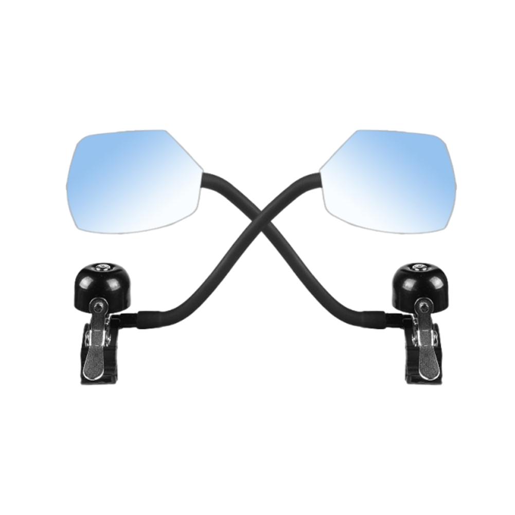 

2-In-1 Bike Rear View Mirror 360 Degrees Adjustable Mountain Road Bike Mirror with Bell Handlebar Looking Glass MTB Accessories