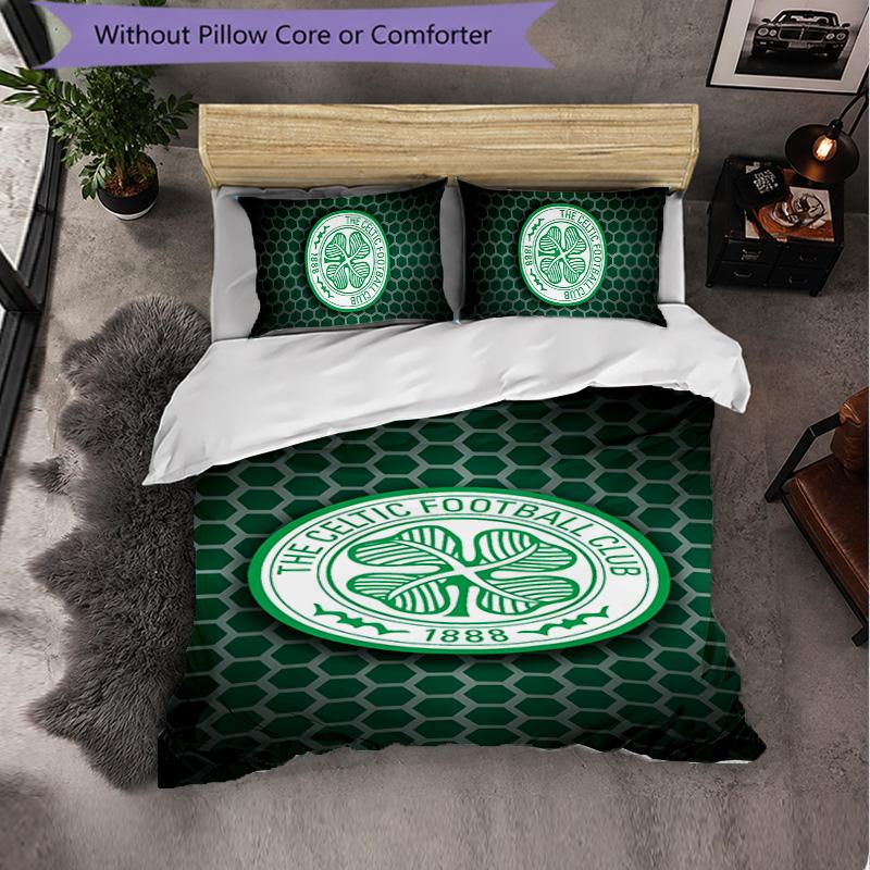 Set Biancheria da Letto Celtic FC 3 Pezzi Morbido Set Copripiumino con Federe Set Decorazione Camera da Letto per la Casa