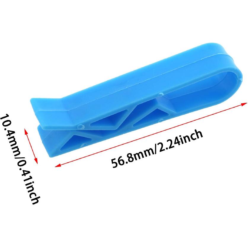 16PCS Garbage Can Clip Plastic Non Slip Fixing Clip Simple Clip Holder Blue 56.8x10.4mm Used for Hotel Restaurant Family Kitchen Garbage Bag Clip