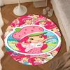Straw-berry Friends Round mat, Anti-slip Circle Carpet Chair rug For livingroom,Bedroom, doormat home decor Gift Christmas Gifts