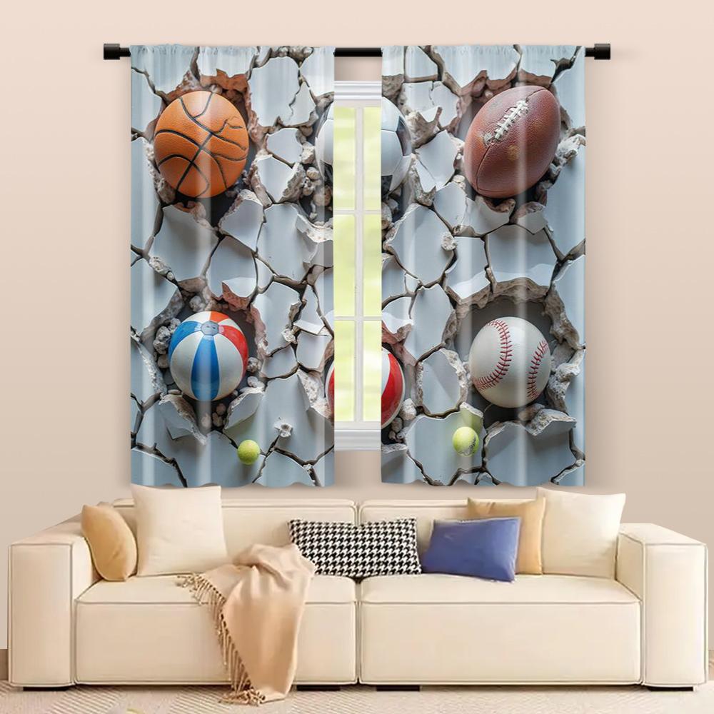 2 Stück Filtervorhänge (Ausgenommen sind Stangen, die ohne Batterien nicht beweglich sind.) Basketball Fußball RugbyHintergrundgeeignet für die Verwendung