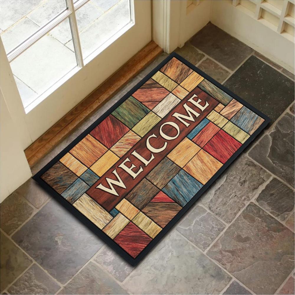 Creative Stone Block Assembly Welcome Rug Living Room Bedroom Floor Mat Kitchen Nonslip Mat Home Decor Kitchen Nonslip Door Mat