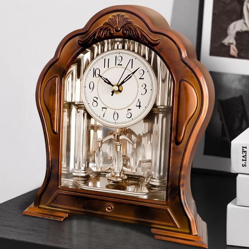 Silent Desk Clock Antique Retro Table Clock Creative Decorative Vintage Clocks Living Room Decoration and Table Accessories