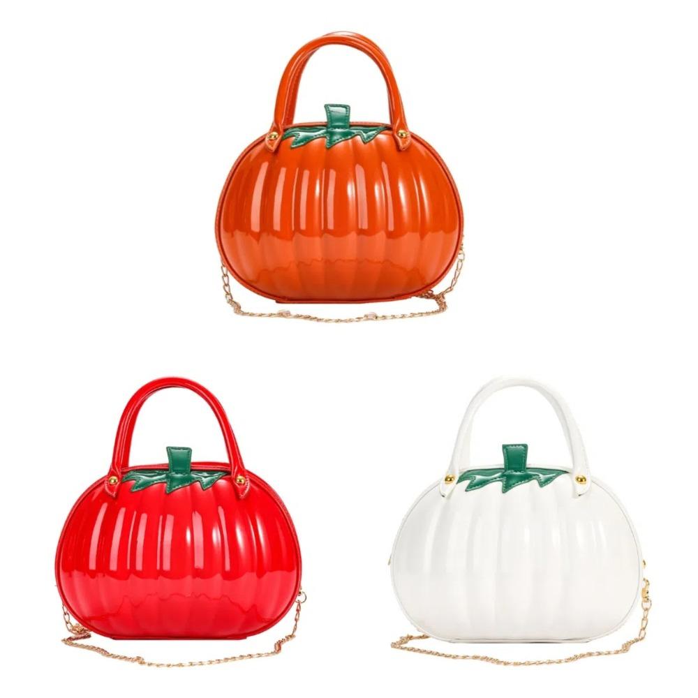 Ziplock Dýňová Taška přes Rameno PU Kůže Crossbody Tote Taška Nastavitelná Taška na Cukroví a Pochoutky Dárek
