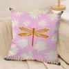 Flower Ins Simple Art Cushion Cover Silky Short Plush Invisible Zipper Dustproof Sofa Pillow Case For Home Decor