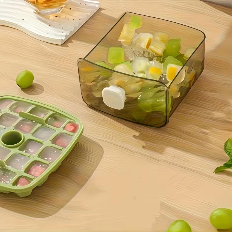 48 Gözlü Buz Küpü Kalıbı Yeniden Kullanılabilir Buzdolabı Buz Yapıcı Tek Dokunuşla Kolay Çıkarma Ev Yapımı Buz Küpü Tepsisi Kalıbı Ev Buz Yapma Aracı