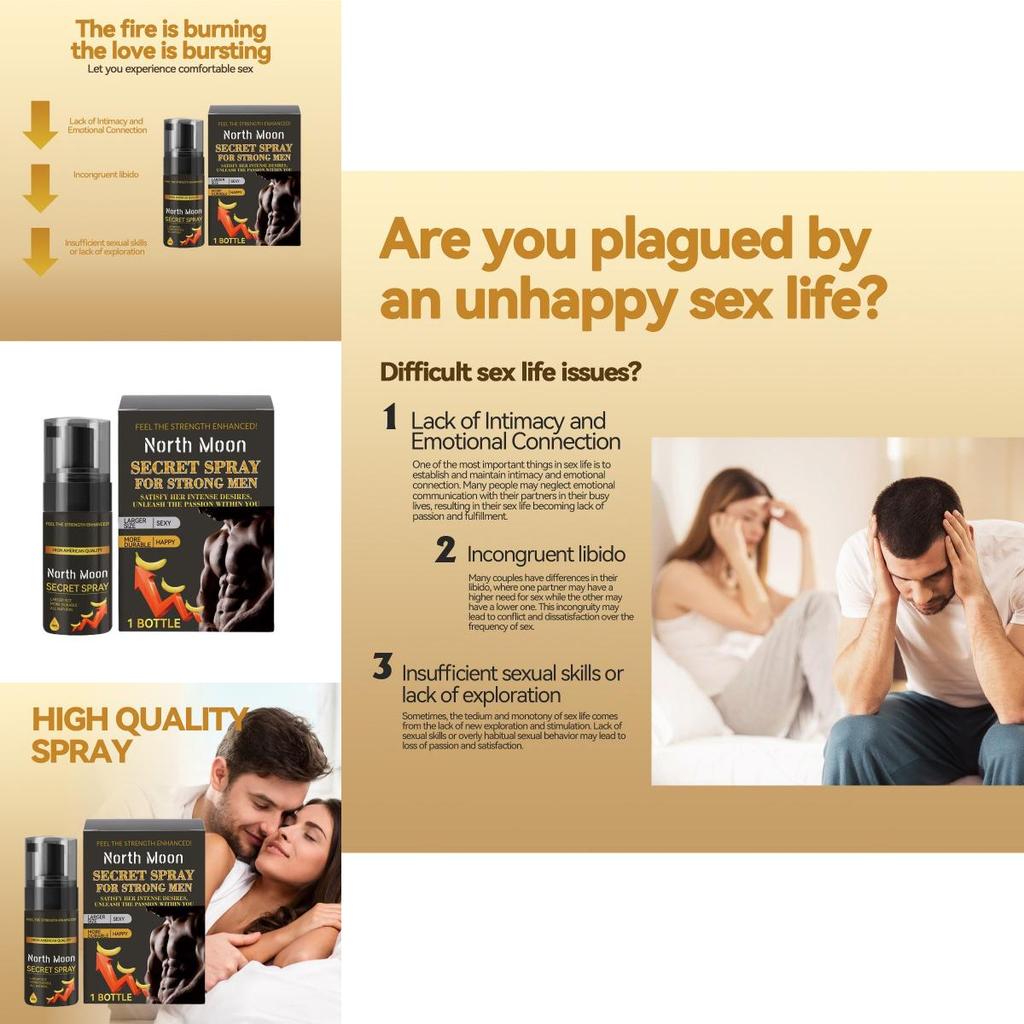 North Moon Gentle Care Spray For Men Ultimate Massage Body Spray For Vitality And Strength