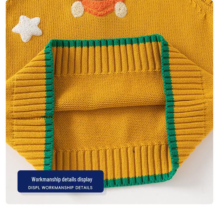 2024 Children's Cartoon Bear Sweater Vest - New Sleeveless Wool Pullover for Boys