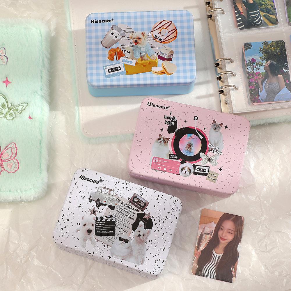 Desktop Storage Box Hand Account DIY Material Large Capacity Storage Box Idol 3 Inch Photo Cover Storage Iron Box Self-Printing Photo Organiser