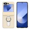 Samsung Galaxy Z Flip7 Case with Middle Axis Finger Ring, Card Holder, and Anti-Fall Protection, Compatible with Z Flip6
