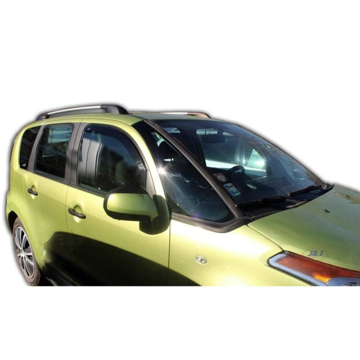 Déflecteurs d'air - J&amp;J AUTOMOTIVE - Heko - Fumé - Pour Citroen C3 Picasso 2008-2017 - Installation facile
