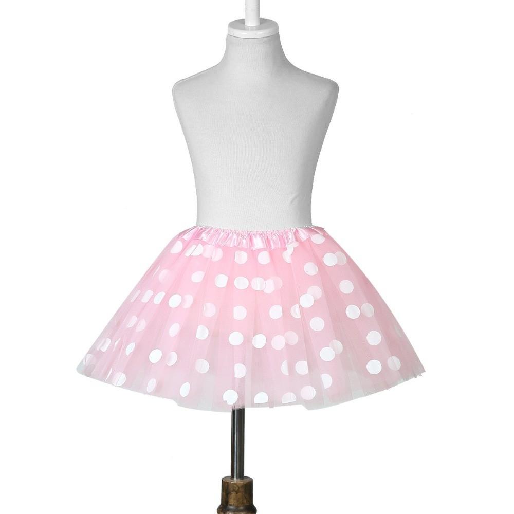 Polka Dot Print Tulle Dance Pettiskirt Layered Princess Skirt Ballet Dancewear Tutu Skirts  Adult