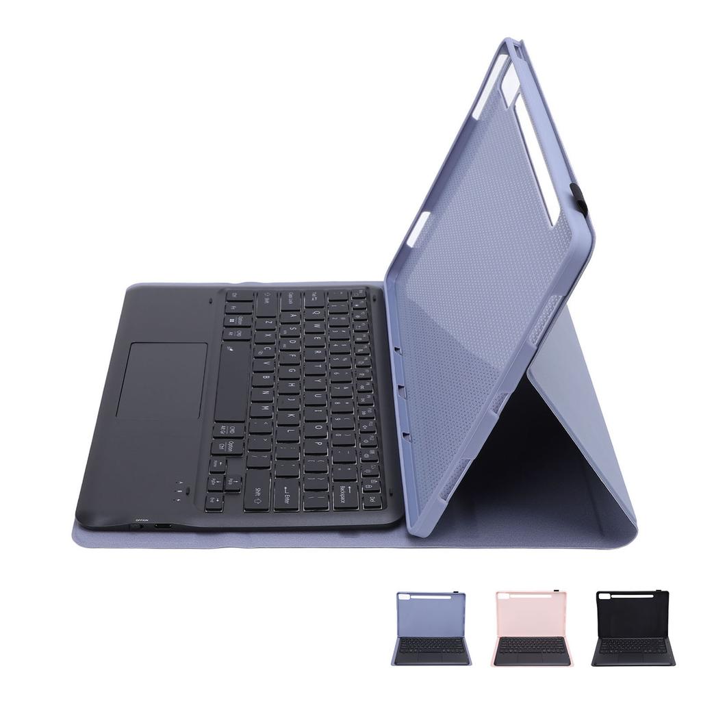 Tablet Keyboard Case with Pen Holder Slim 7 Colors Backlit Detachable Wireless Tablet Trackpad Keybo