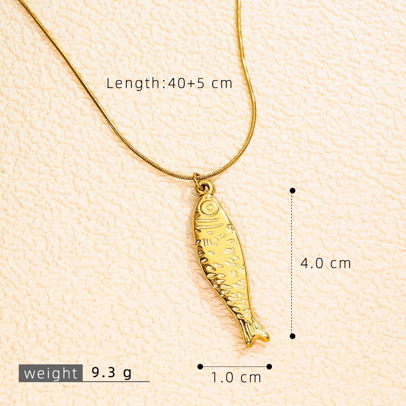 Bestseller Edelstahl Fisch Anhänger Halskette für Damen - Trendy, Modisch und Exquisite Schlüsselbein Kette