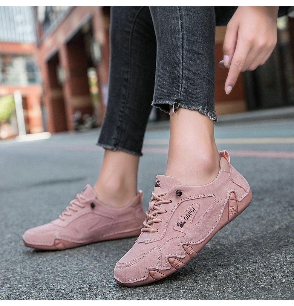 Genuine Leather Plus Size Unisex Outdoor Casual Sneakers for Spring/Summer